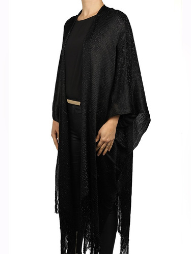 Saco Kimono Kaftan De Fiesta Brillo Lurex Casamiento Noche