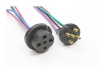 Comprar Ficha Trailer Goma 5 Vias Macho Y Hembra Conector Enchufe
