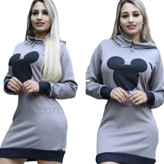 vestido moletom mickey