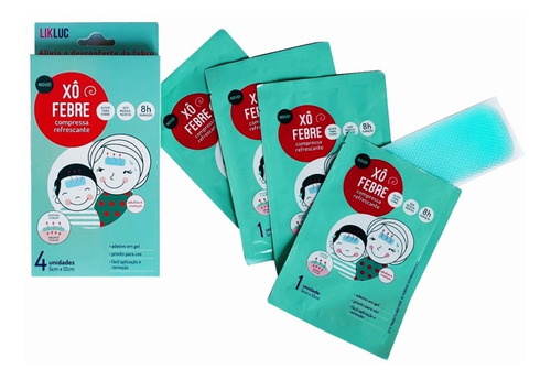 Xo Febre Compressas Refrescantes Para Febre Likluc C/ 4 Uni