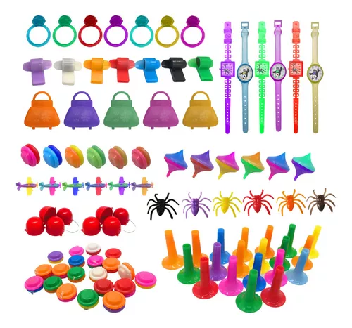 Kit 25 Mini Pião Peão Brinquedo Surpresa Festa Lembrancinha Dia das  Crianças