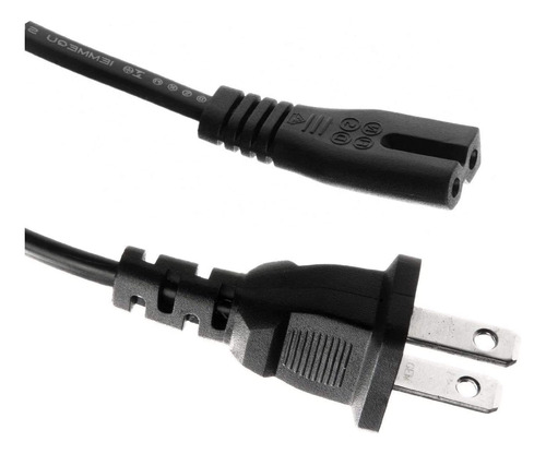 Cable De Alimentación De Ca De Repuesto De 2 Clavijas Para S