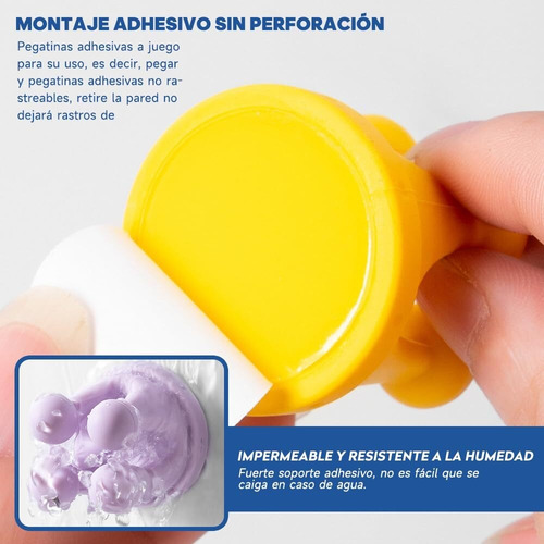 6 Soportes De Silicona Para Cepillos De Dientes, Ganchos