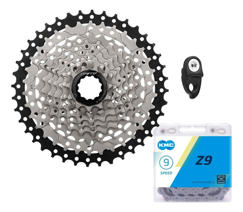 Pacha + Cadenilla Kmc Bicicleta Gw Cassette 9 V 11-40 Combo