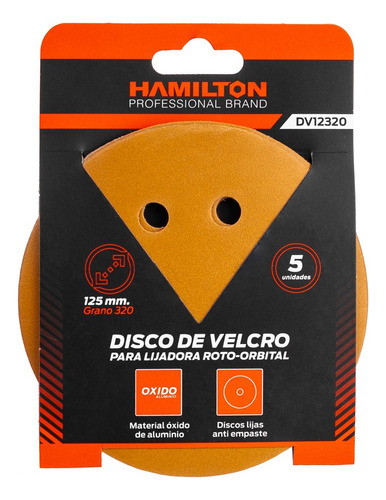 Set De 5 Lijas Para Lijadora Rotoorbital Hamilton 125mm G320