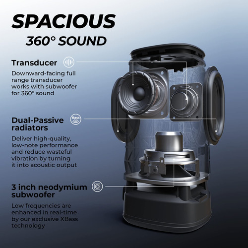 Altavoz Bluetooth Portátil Sonido 360 Alta Fidelidad 24 Hrs