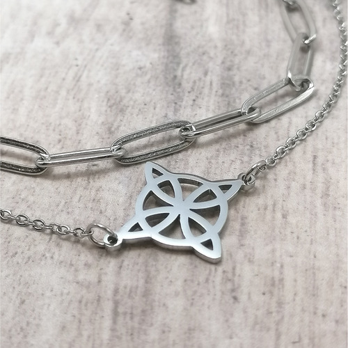 Imagen 2 de 10 de Pulsera Tobillera Mujer Acero Eslabones Pie Tobillo Set De 2
