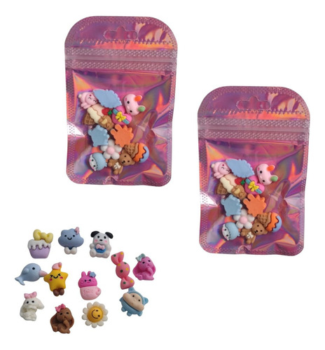 Figuras Kawai Para Decoración De Uñas Set De 12 Piezas