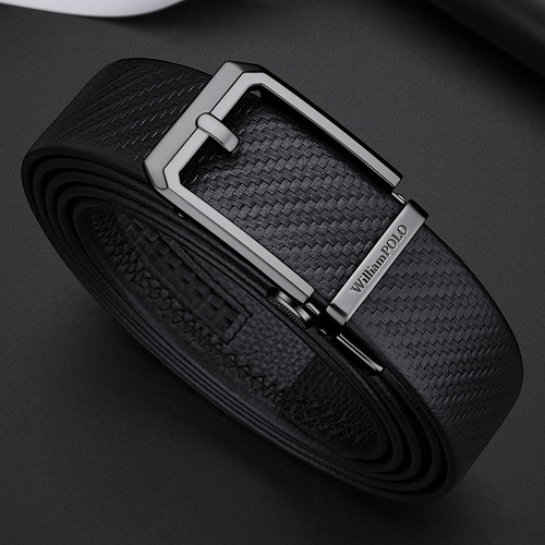 Cinturón De Piel Genuina Para Hombre Con Hebilla Automática