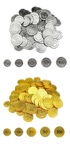 2 Monedas De Tesoro Pirata Oro 2.5-3.7cm Oro 2.5-3.7cm