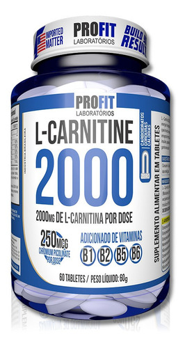 L-carnitina 2000 C/ Picolinato De Cromo 60 Tabs 