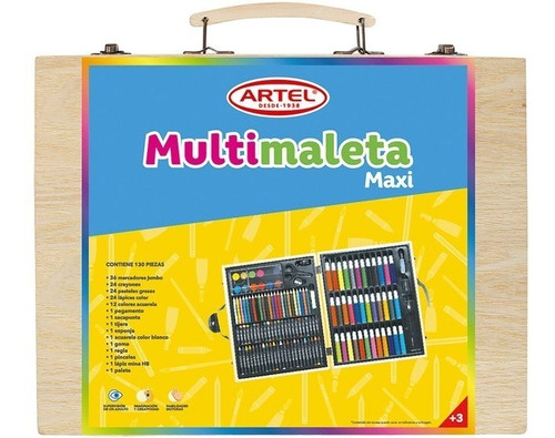 Multimaleta De Colores Super Premium 130 Piezas Artel