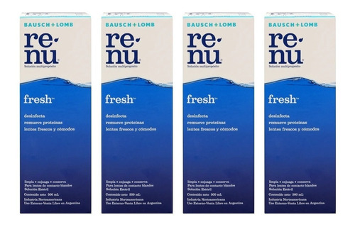  Renu Fresh Multiproposito 500 Ml Lentes Contacto Combo 4u