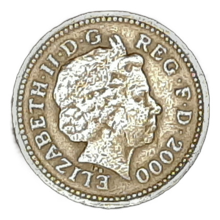 Moneda Reino Unido Año 2000. 1 Libra. Inglesa. Elizabeth Ii. (Usado)