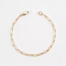 Pulsera De Cadena Rellena De Oro De 14k Para Mujer, Joyería