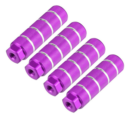 4 Posapies Trasero Para Bici Bmx Mtb Eje Diá 9.5mm Morado