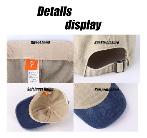 Langzhen Gorra De Béisbol Para Papá, 100% Algodón, Se Adapta