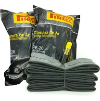 Comprar 2 Câmaras De Ar Bicicleta Aro 26 Pirelli Bico Grosso 33mm