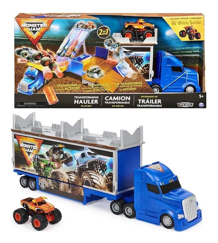 Monster Jam Camion Transformable 2 En 1 Pistas De Carrera