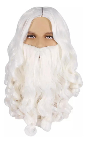 Set De Pelo Y Barba De Papá Noel Para Accesorios De Disfraz