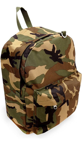 Mochila Clásica Woodland Con Diseño De Camo-verde Y Marron