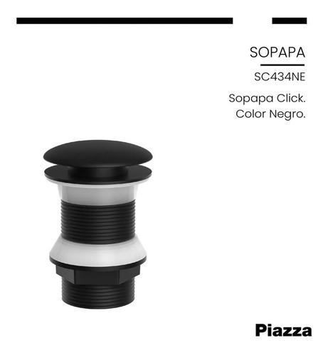Imagen 2 de 7 de Sopapa Piazza Click Negro Sc434ne
