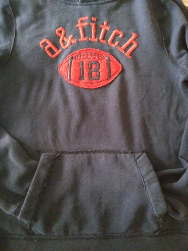 Buzo Azul Con Capucha Abercrombie & Fitch Kids, Talle 14 (Usado)