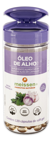 Óleo De Alho Meissen 120 Cápsulas Sabor Sem Sabor