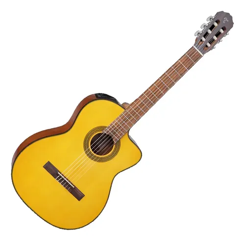 Violão clássico Takamine GC1CE para destros natural ébano brilhan...