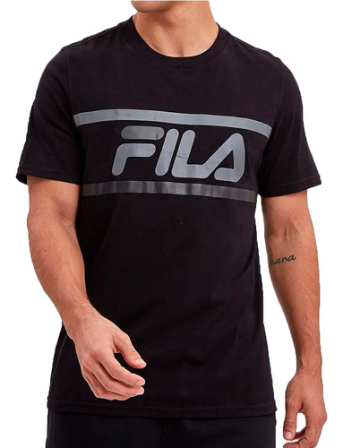 Remera Fila Lifestyle Hombre Veloce H Negro-gris Cli