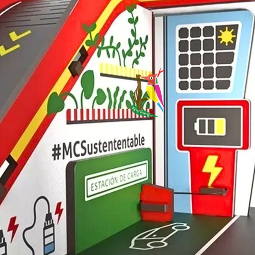 Juguete Estacion De Servicio Madera Encastrable Pista Niños