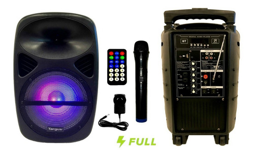 Parlante Karaoke Portatil Targus 10' Bt Usb Radio Mic Inalam