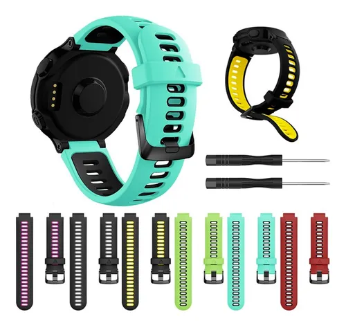 Correa Garmin Forerunner 235 Pulsera Outdoor Negro y Verde Claro