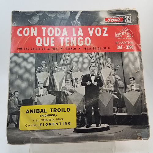 Anibal Troilo - Con Toda La Voz Vol. 1 - Vinilo Simple - Mb