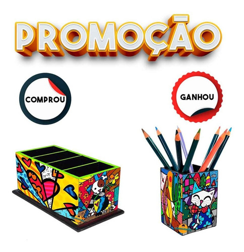 Imagem 3 de 3 de Decoração Romero Britto + Brinde - Gratis Pronta Entrega