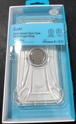 Funda Iluv iPhone XS Advance Antishock Con Anillo Clear