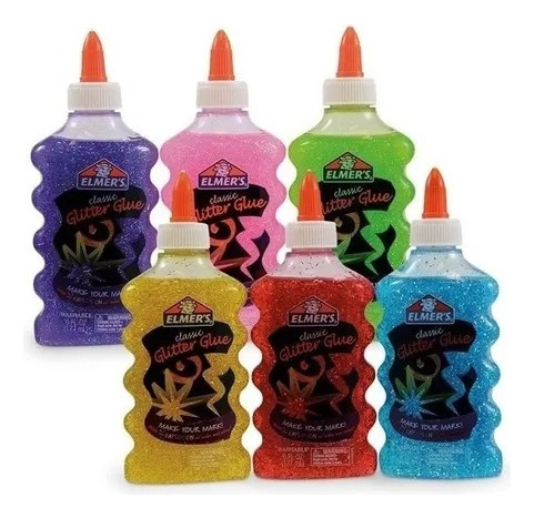 Lote 10 Pegamentos Elmers Con Glitter Colores A Elegir Envio