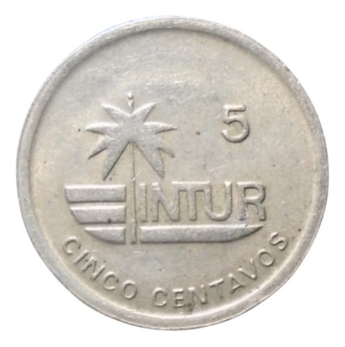 Cuba 5 Centavos 1989 Intur * 5 Pequeño * Cu#01