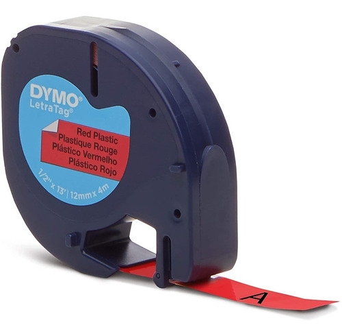 Cinta Plastica Para Rotuladora Dymo Letratag Lt9133 Rojo