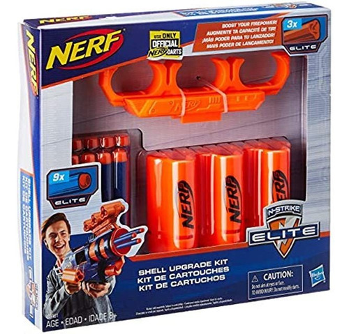 Nerf Kit De Actualización: 3 Carcasas, 9 Dardos, Soporte De