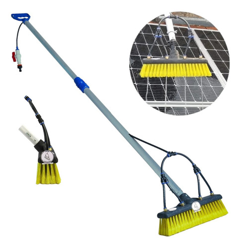 Vassoura Para Lavar Placas Solares Com Injetores E Cabo 6m