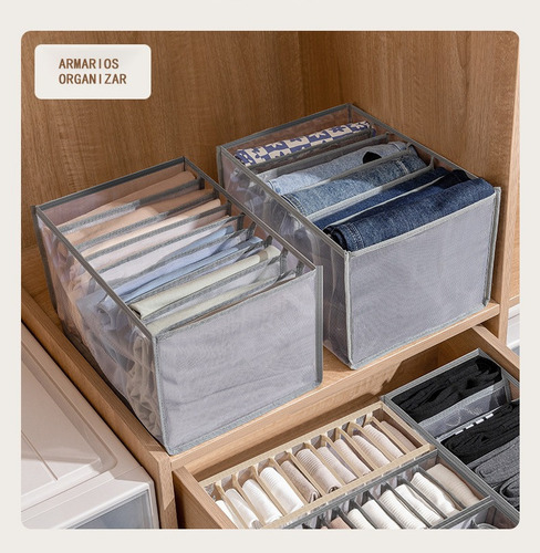 6pz Organizadores Ropa Caja Almacenamiento De Ropa Plegable