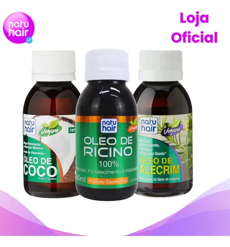 Kit Terapia Capilar Natuhair Óleo De Coco + Rícino + Alecrim