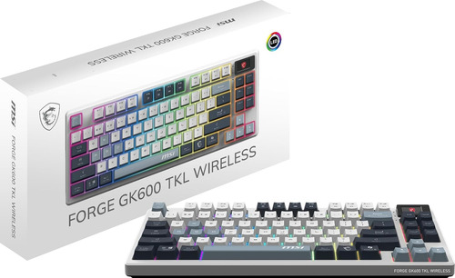 Teclado Gaming Msi Forge Gk600 Tkl Wireless Sky