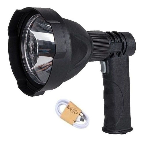 Reflector De Mano Led Linterna Buscahuellas Caza Usb 536