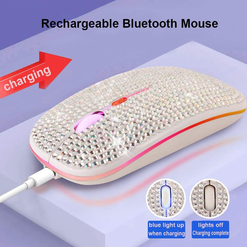 Mouse Bluetooth Attoe, Mouse Sem Fio Bling Dazzling