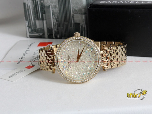 Bulova Caravelle Feminino 44l184 New York Cristais 38mm