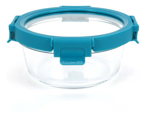 Contenedor Hermetico Taper De Vidrio Apto Para Horno 950ml Color Turquesa