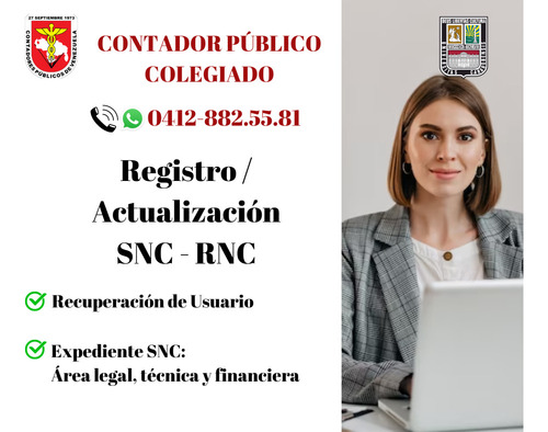 Contador Publico - Certificacion De Ingresos, Rnc/snc