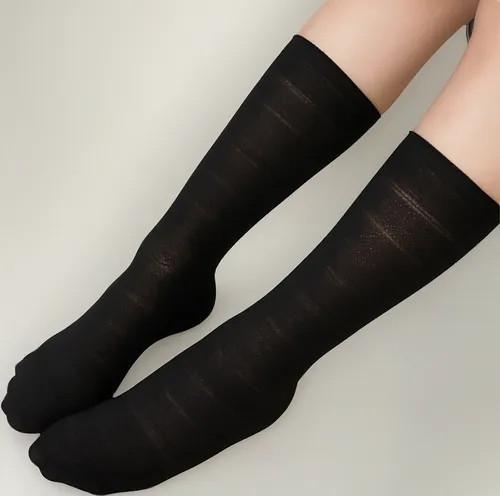 Calcetines De Malla Ahuecados, 2 Pares, Retro, Con Encaje Fl